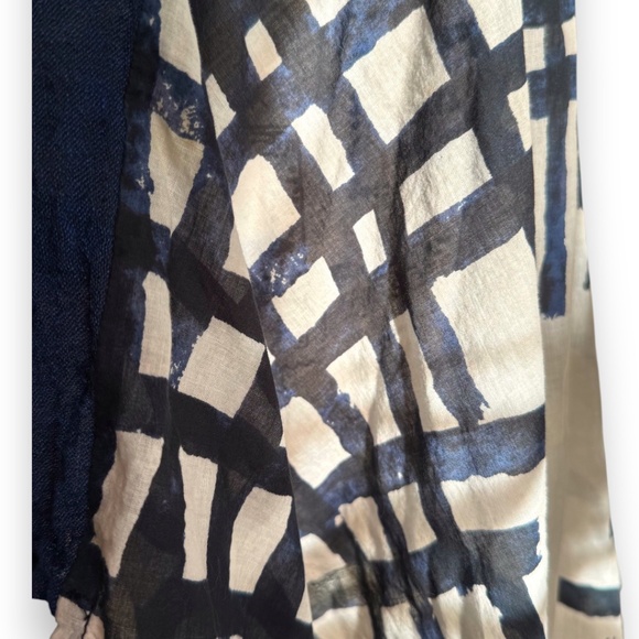 Crea Concept Navy Linen Asymmetric Tunic Top Sleeveless S/M - Picture 9 of 9